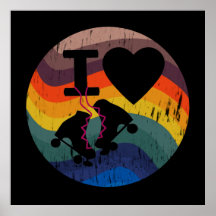 Retro I Kärlek Roller Sating Distress utseende