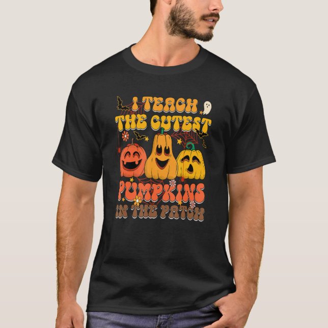 Retro I lär de bästa trummorna i patchtea T Shirt (Framsida)