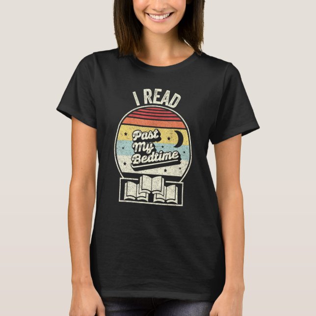 Retro I-läsning av min Bedtime Bok T Shirt (Framsida)