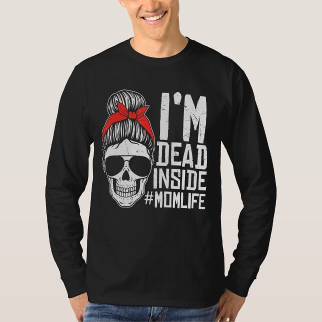 Retro I M Dead Inside Funny Maka Mamma Mor S-dagen T Shirt (Framsida)