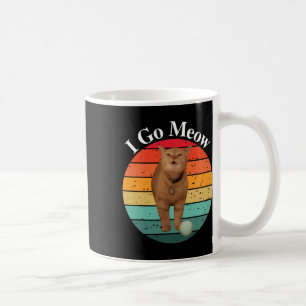 Retro I Meow Funny Cat Singing Meme Kaffemugg