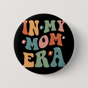 Retro i min coola mummie-era Rolig mamma mors dag  Knapp