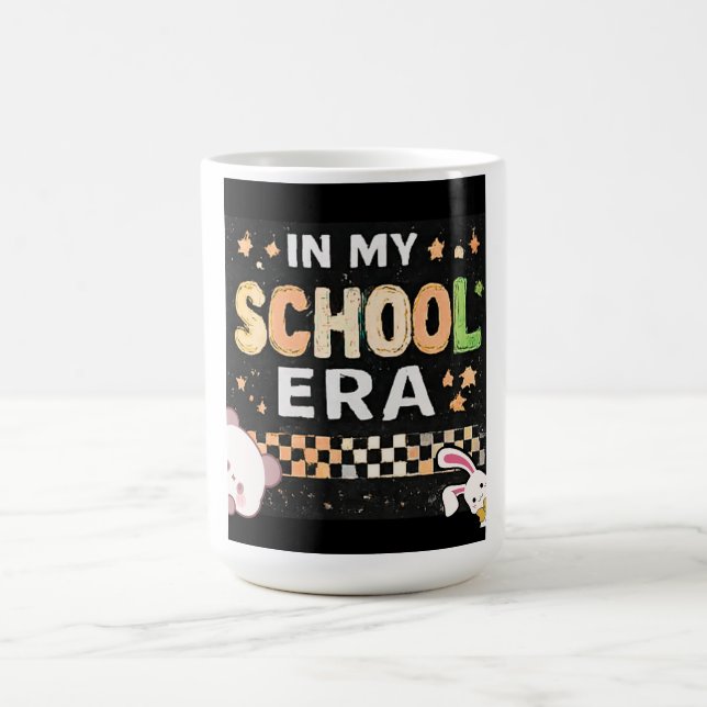 Retro i min skoltidsestetik tillbaka till skolan  kaffemugg (Center)