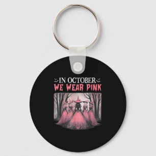 Retro I Oktober Bär Vi Rosa Häxa Bröstcancer Nyckelring