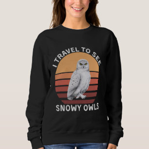 Retro I reser för att se Vintagen Snowy Ugglor i S T Shirt