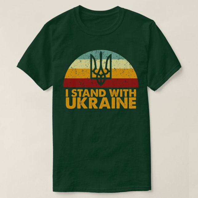 Retro I står på Ukrainas sida T Shirt (Design framsida)