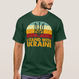Retro I står på Ukrainas sida T Shirt