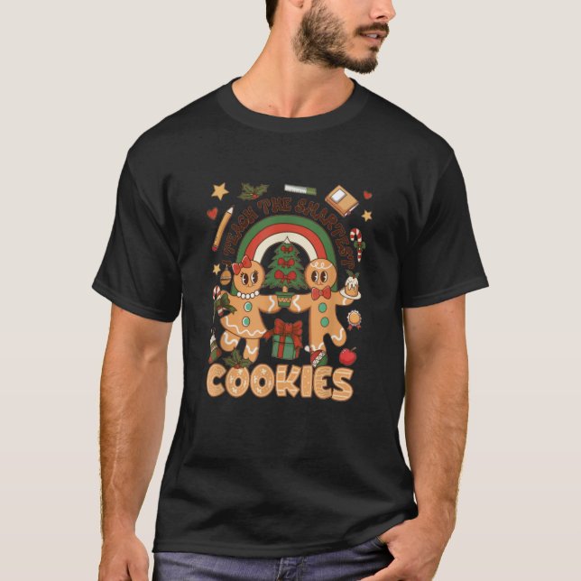 Retro I Teach, Smartest Cookies Gingertea Tea T Shirt (Framsida)