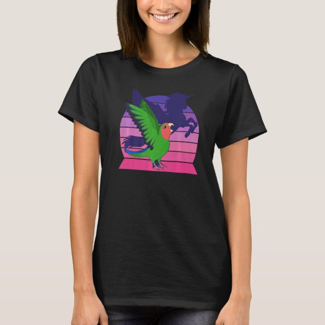 Retro I Winged Unicorn I Screaming Rosy faced Gree T Shirt (Framsida)