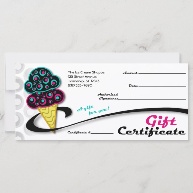 Retro Ice Cream Cone - Gift Certificates (Framsida)