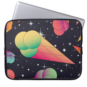 Retro Ice Cream, Cosmic Neon. Laptop Fodral