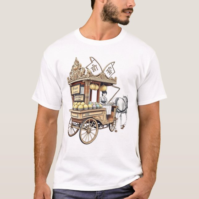 Retro Ice Cream Lastbil Äventyr T Shirt (Framsida)