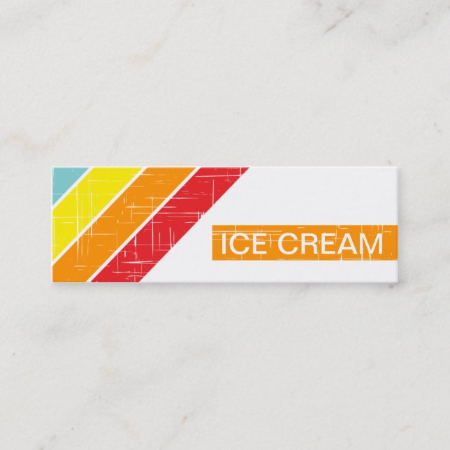 REtro ICE CREAM Mini Visitkort (Framsida)