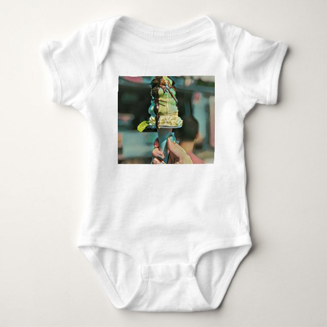 Retro ice cream popsicle t shirt (Framsida)