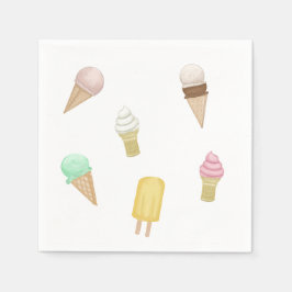 Retro Ice Cream Social Sweet Treats Pappersservett