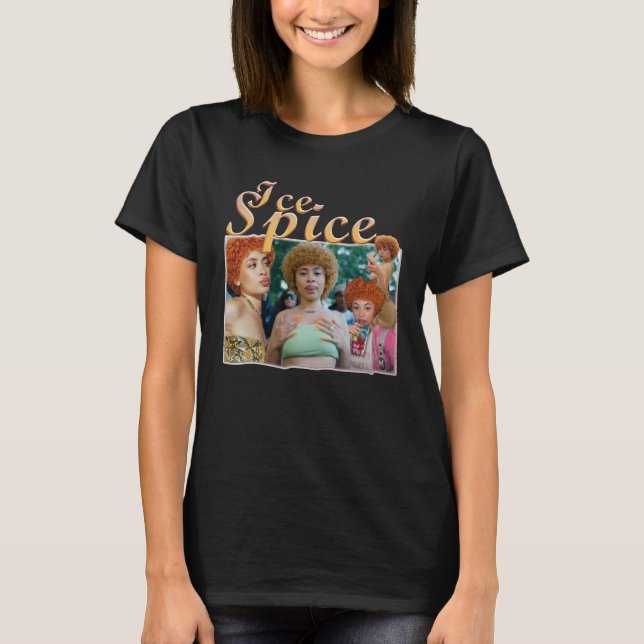 Retro Ice Spice Female Rapper T Shirt (Framsida)