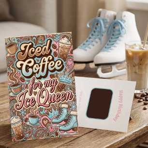 Retro Iced Coffee Isdrottning Presentkortshållare Inbjudningar