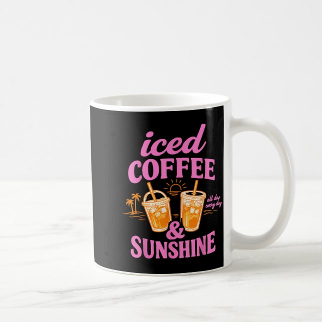 Retro Iced Coffee och Sunshine Coffee Lover Sommar Kaffemugg (Höger)
