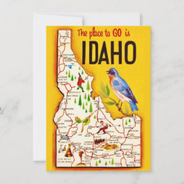 Retro Idaho Karta Flytta Announcement