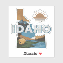 Retro Idaho State Car Sticker Klistermärken