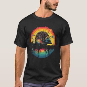 Retro Igelkott Vintage Söt Igelkott Grafisk Prin T Shirt