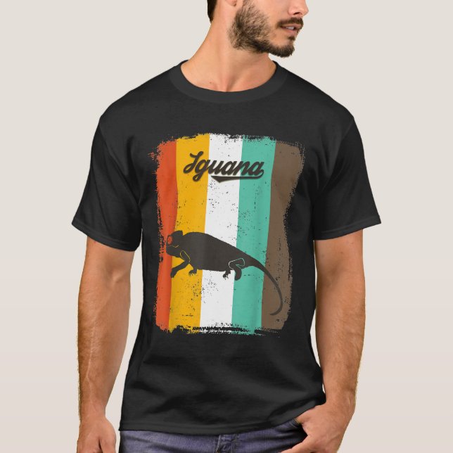 Retro Iguana Lizard T för Iguana Lizard Shirt (Framsida)