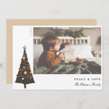 Retro Illustrated Julgran Modern