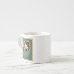 Retro illustration av glass espressomugg