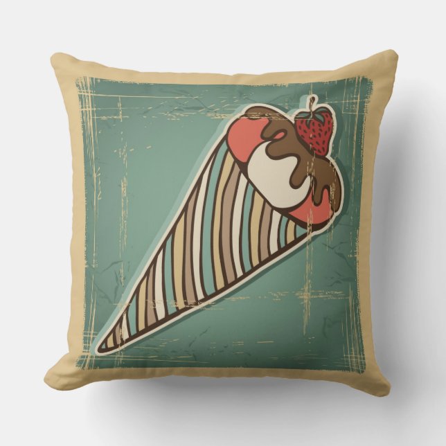 Retro illustration av glass kudde (Framsida)
