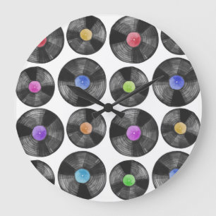 Retro Illustration av vinyl LP-poster Stor Klocka