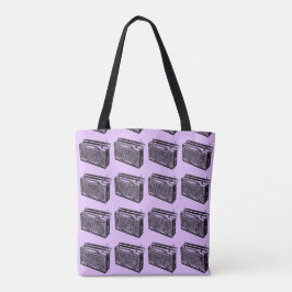 Retro Illustration Radio Tothe bag Tygkasse