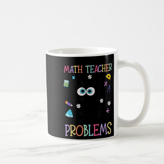 Retro I'm A Math Teacher Of Course I Have Problems Kaffemugg (Höger)
