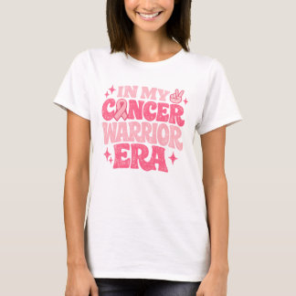 Retro In My Cancer Warrior Era Pink Ribbon T Shirt