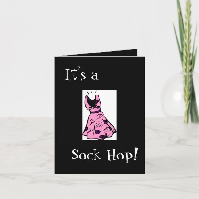 Retro inbjudan för 50-talsockaskutt (Framsida)