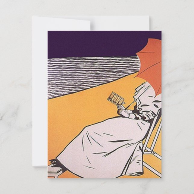 Retro-inbjudan, sommarhus ~ Beach Home Party Inbjudningar (Framsida)