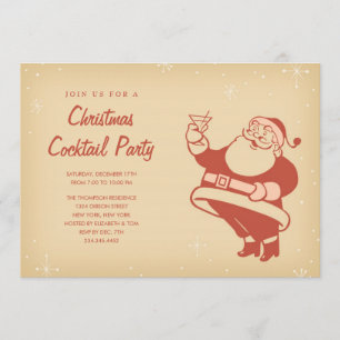 Retro-inbjudningar till julklapp-partiet inbjudningar