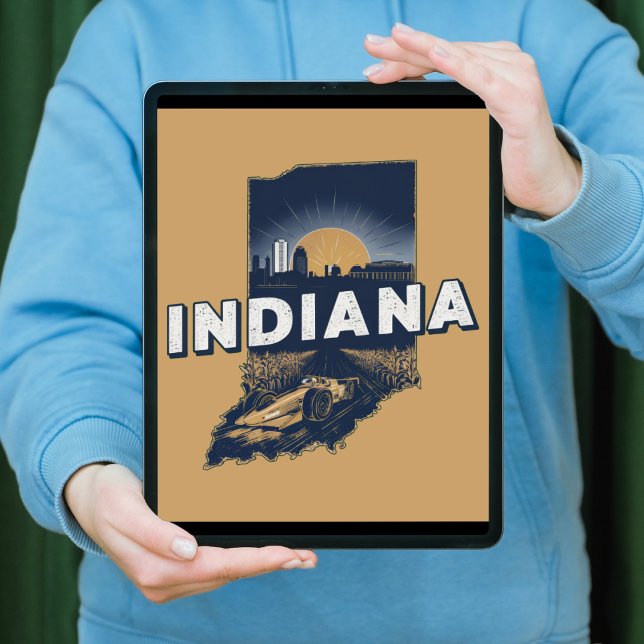 Retro Indiana Scenia Silhouette Poster (Skapare uppladdad)