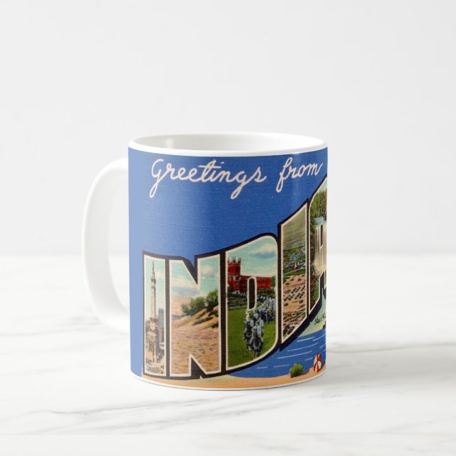 Retro Indiana välkomstmugg Kaffemugg (Framsida vänster)