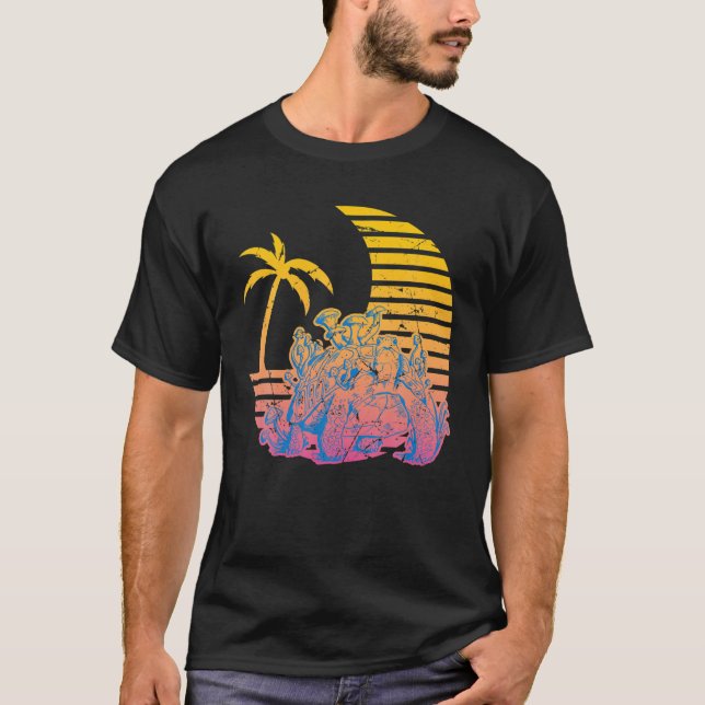 Retro - Indie Aesthetic - Vaporwave - Turtle - Pop T Shirt (Framsida)