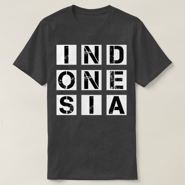 Retro Indonesia T Shirt (Design framsida)