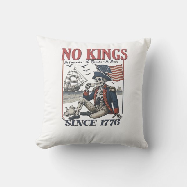 Retro Inga Kungar Sedan 1776 Förkastar Kungar Klas Kudde (Framsida)