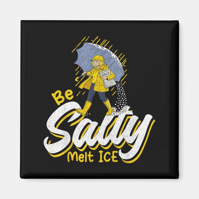 Retro ingen is salt meme rolig vara salt smälta is magnet (Framsidan)
