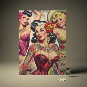 Retro Inked Girls Pussel