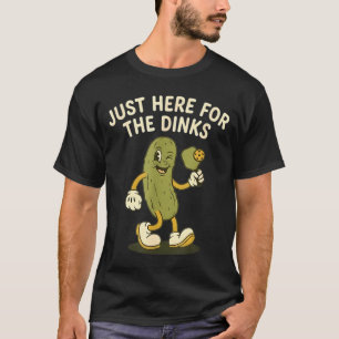 Retro inlagd gurka rolig vintage här för dinkarna t shirt