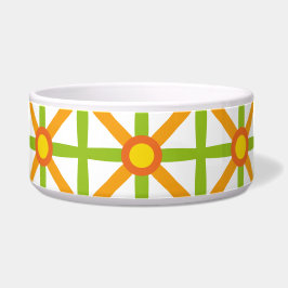 Retro Inspired Orange Grönt och Gult Mönster