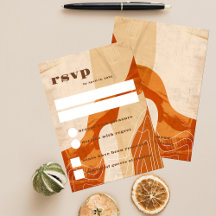 Retro-inspirerad OSA kort, bränd orange