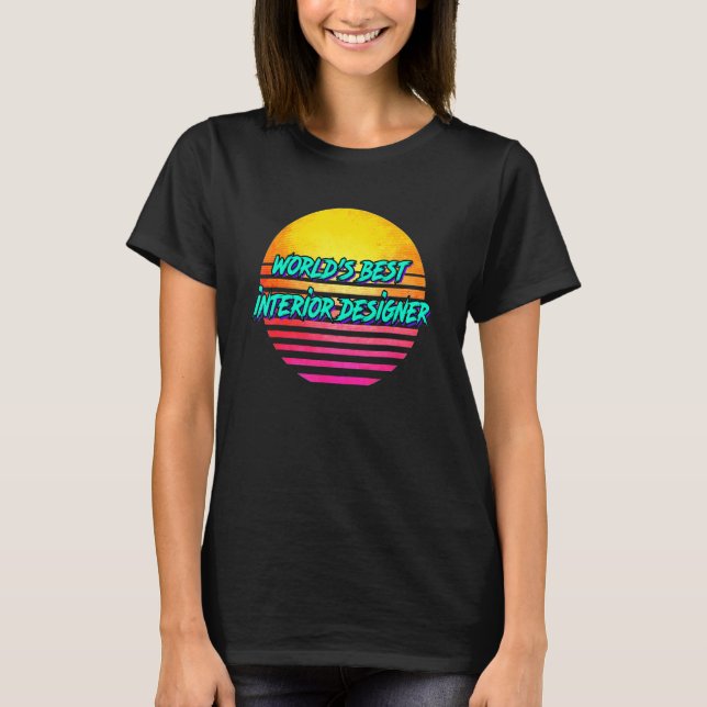 Retro Interior Designer T Shirt (Framsida)
