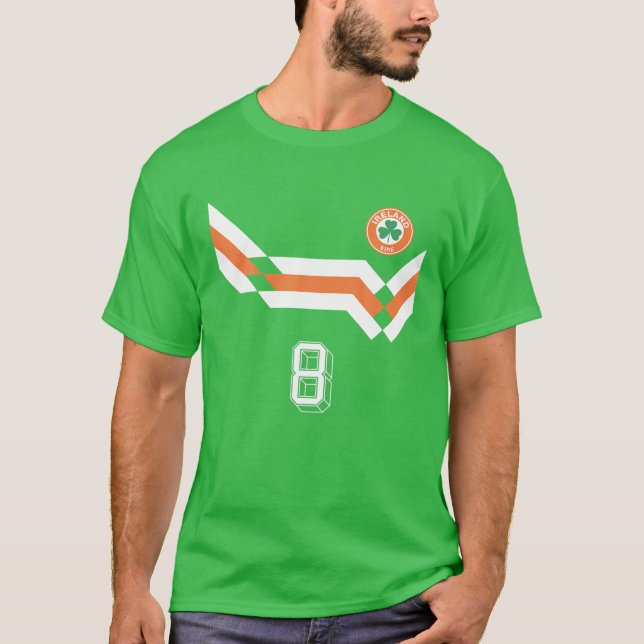 Retro Ireland Ocer Jersey Eire Vapensköld Irish Cl T Shirt (Framsida)