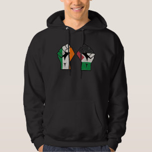 Retro Ireland Palestine Solidarity Fist revolution Hoodie