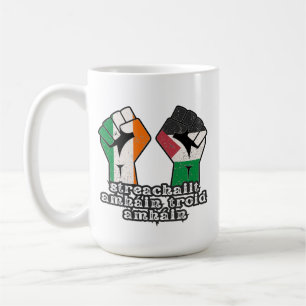 Retro Ireland Palestine Solidarity Fist revolution Kaffemugg
